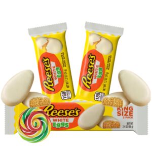 Reese's White Chocolate Peanut Butter Eggs, Easter Variety Pack, King & Snack Sizes