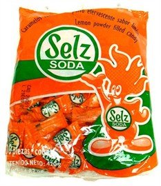 Selz Soda Lemon Powder Filled Hard Candy 14.82 Oz - Delicious Mexican Treat from Bocati