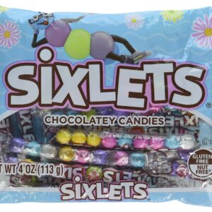 Sixlets Easter Candies 4 oz - Gluten & Nut Free Chocolate in Candy Shell for Snacking & Sharing