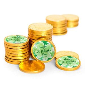St. Patrick's Day Chocolate Gold Coins 84 Pack Just Candy 1.5' Stickers