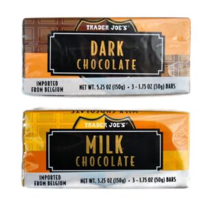 Trader Joe's Dark & Milk Chocolate Bars 6-Pack - Marabou Brand - Made in USA