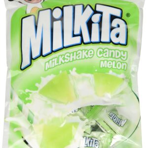 Unican Milkita Melon Milk Candy - 30 Individually Wrapped Pieces, 3.2oz - Calcium Rich Treat