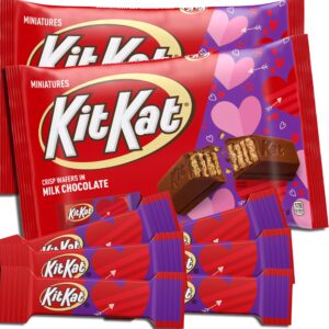 Valentine's Day Candy Kit Kat Bars, 64 Pieces KIT KAT Valentine's Milk Chocolate Miniatures