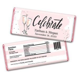 Wedding Favors Personalized Wrappers Chocolate Bars 25 Pack Just Candy Size 12 Wrapped Bars