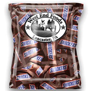 West End Foods Snickers Bar Mini Size Milk Chocolate 1 Pound Bundle