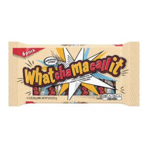 Whatchamacallit Chocolate Bars 1.6 oz 6ct Individually Wrapped Real Chocolate Gift Size