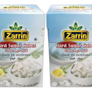 Zarrin Hard Sugar Cubes (2 PACK) - 500G | Slow Dissolving Sweetener for Tea or Coffee