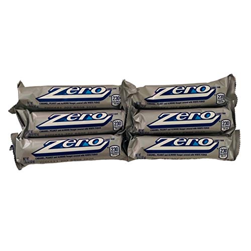 Zero Candy Bars | Caramel Peanut Almond Nougat Bars White Fudge | 1.85 ...