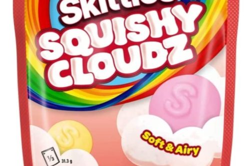 Skittles Fruits Squichy Cloudz Gummies 70g (Case of 14) - Assorted Fruit Flavors - USA Made